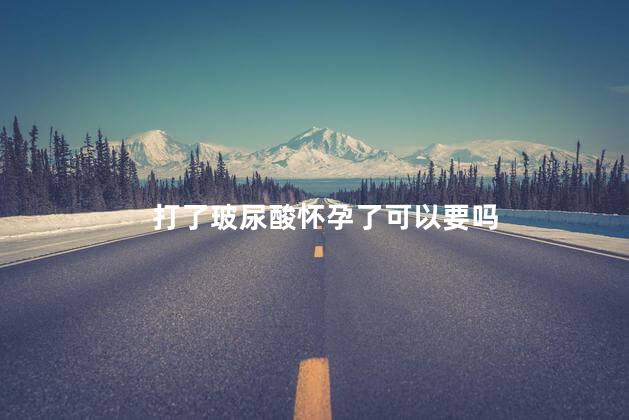 打了玻尿酸怀孕了可以要吗