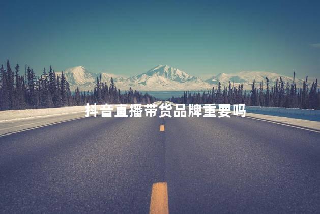 抖音直播带货品牌重要吗