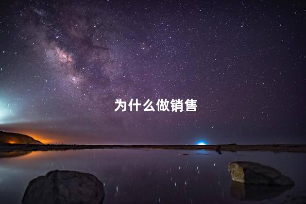 为什么做销售