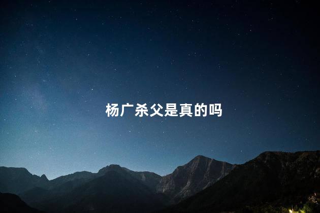 杨广杀父是真的吗