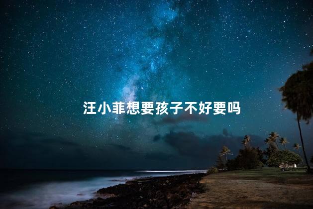 汪小菲想要孩子不好要吗