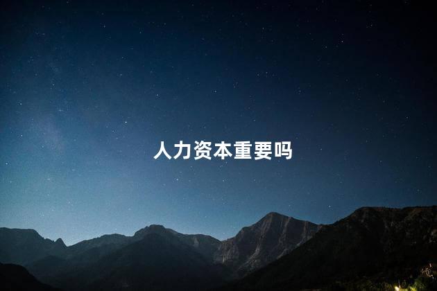 人力资本重要吗