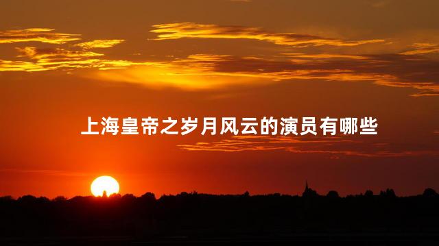 上海皇帝之岁月风云的演员有哪些