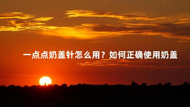 一点点奶盖针怎么用？如何正确使用奶盖针