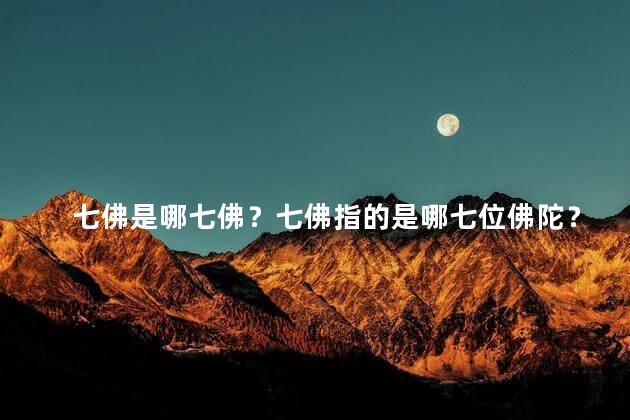 七佛是哪七佛？七佛指的是哪七位佛陀？