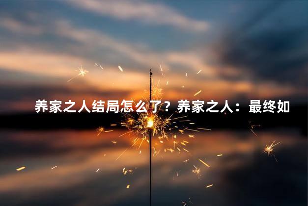 养家之人结局怎么了？养家之人：最终如何收场？