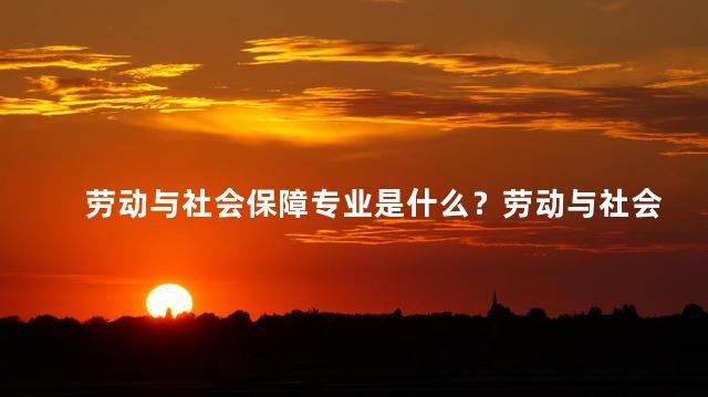 劳动与社会保障专业是什么？劳动与社会保障专业解析