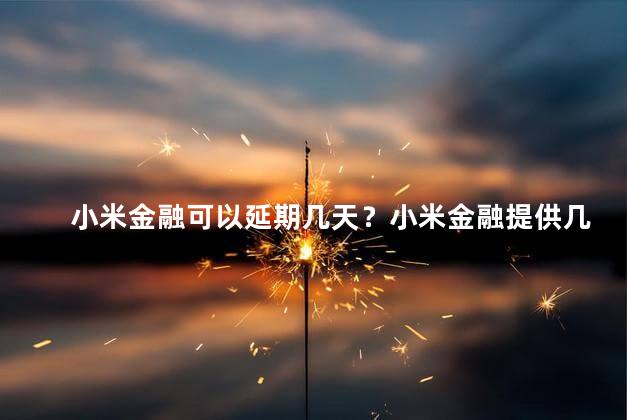 小米金融可以延期几天？小米金融提供几天的延期服务
