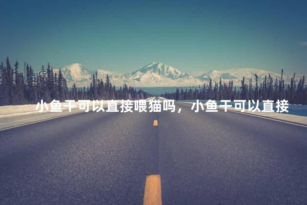 小鱼干可以直接喂猫吗，小鱼干可以直接给猫吃吗
