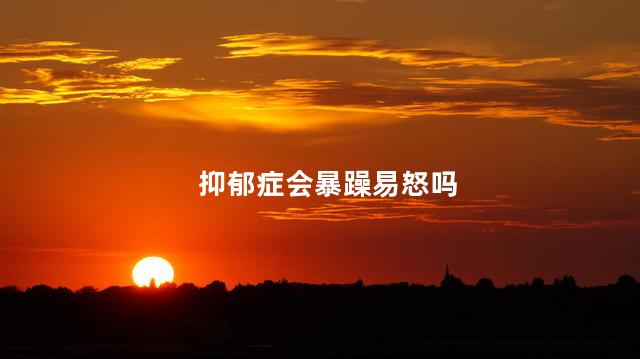 抑郁症会暴躁易怒吗