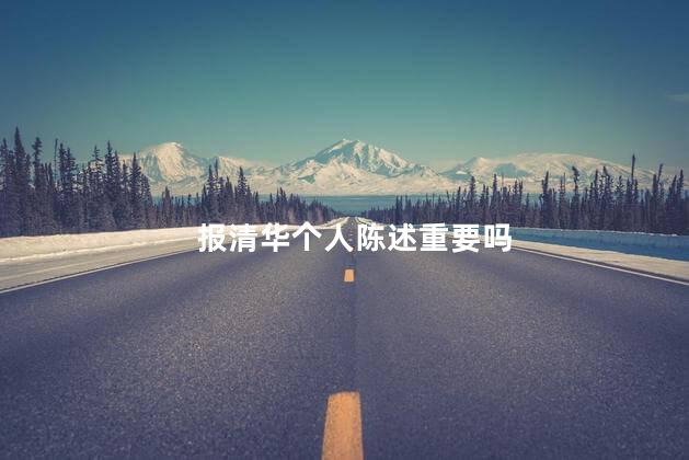报清华个人陈述重要吗