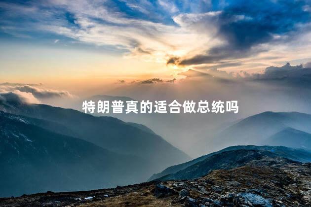 特朗普真的适合做总统吗