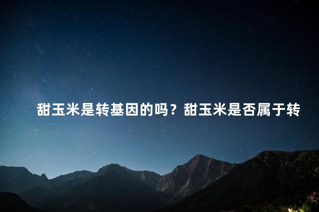甜玉米是转基因的吗？甜玉米是否属于转基因作物？