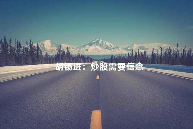 胡锡进：炒股需要信念 投资者们带来了一些启示和思考