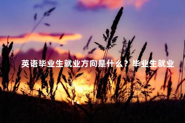 英语毕业生就业方向是什么？毕业生就业方向：英语专业毕业生该走哪条路方向