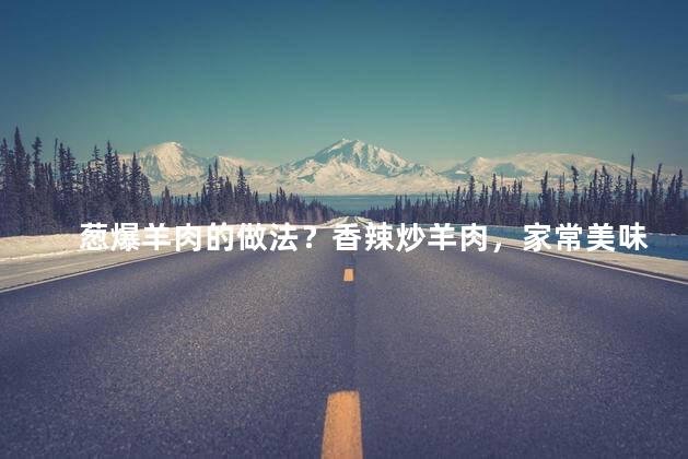 葱爆羊肉的做法？香辣炒羊肉，家常美味的做法
