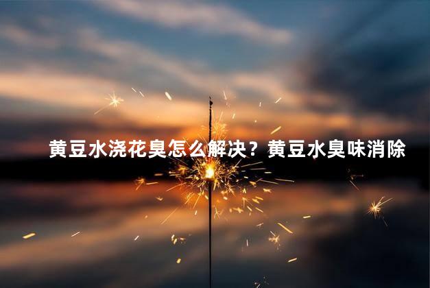 黄豆水浇花臭怎么解决？黄豆水臭味消除法分享