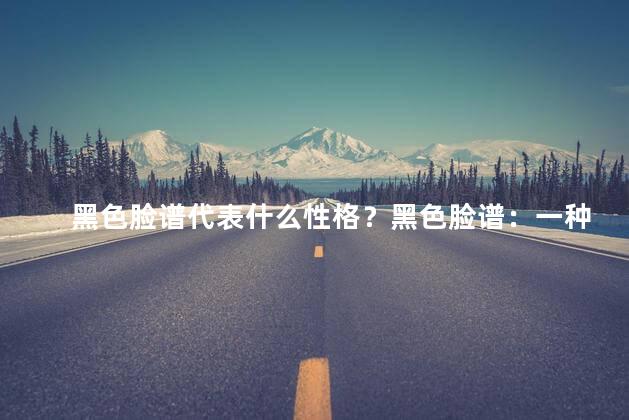 黑色脸谱代表什么性格？黑色脸谱：一种何种性格的象征？